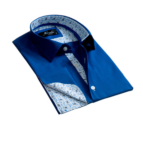 Reversible French Cuff Dress Shirt // Medium Blue (S)