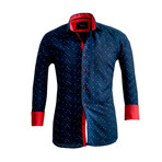 Reversible French Cuff Dress Shirt // Dark Blue (XL)