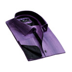 Amedeo Exclusive // Reversible Cuff French Cuff Dress Shirt // Purple (3XL)
