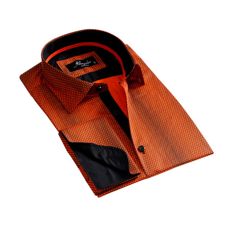 Amedeo Exclusive // Reversible Cuff French Cuff Dress Shirt // Orange (S)