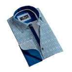 Amedeo Exclusive // Reversible Cuff French Cuff Dress Shirt I // White + Blue (XL)