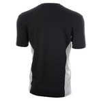 Crew Neck Instant Cooling Shirt + Mesh Side Panel // Cool Black (X-Large)