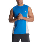 Sleeveless Instant Cooling Shirt + Mesh Side Panel // Polar Blue (X-Large)