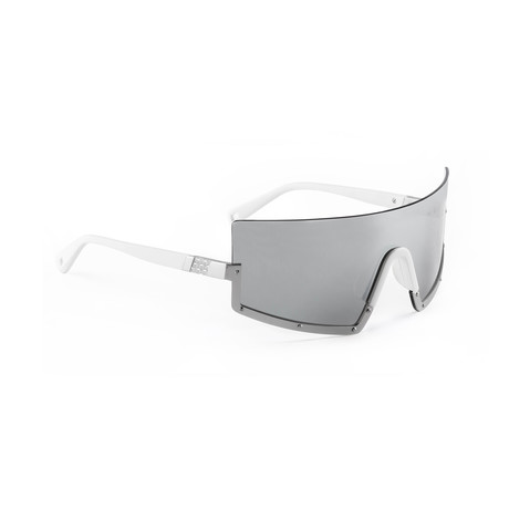 Men's STUN 07 Sunglasses // White + Silver