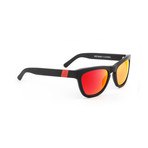 Men's Pioneer 47 Sunglasses // Black + Red Mirror
