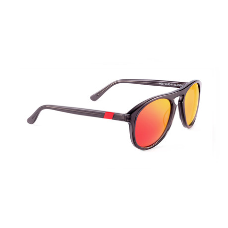 Men's Galileo 24 Sunglasses // Slate + Red Mirror
