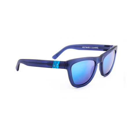 Men's Pioneer 45 Sunglasses // Navy + Blue Mirror