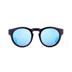 Men's Voyager 41 Sunglasses // Black + Blue Mirror