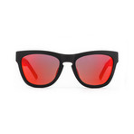 Men's Pioneer 47 Sunglasses // Black + Red Mirror