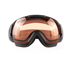 Men's Ski 01 Goggles // Black + Silver Mirror + Orange Tint