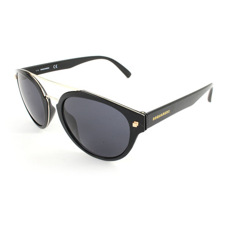 Dsquared2 // Unisex DQ0255 Sunglasses // Shiny Black + Smoke