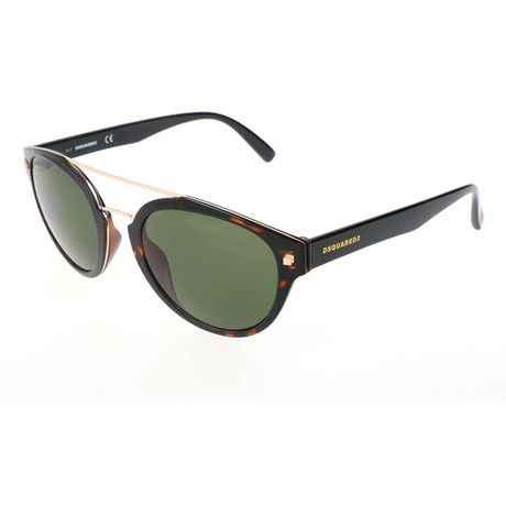 Dsquared2 // Unisex DQ0255 Sunglasses // Dark Havana + Green