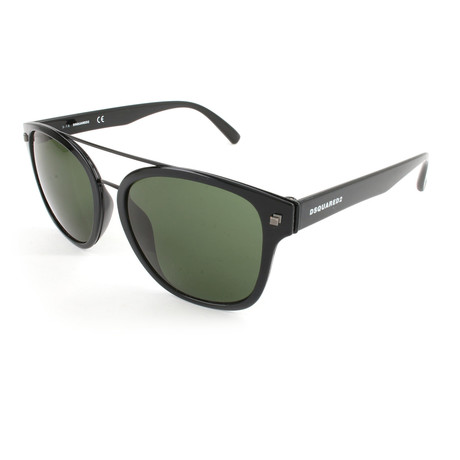 Dsquared2 // Men's DQ0256 Sunglasses // Shiny Black + Green