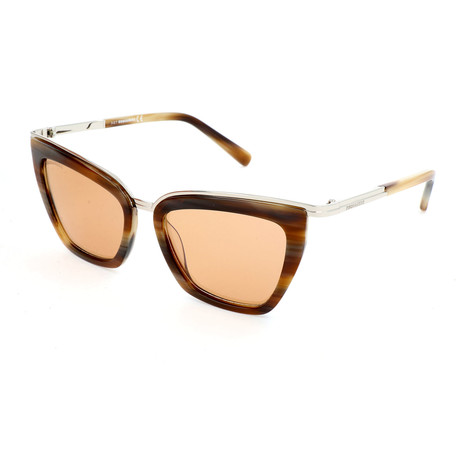 Dsquared2 // Women's DQ0290 Sunglasses // Beige Horn + Brown