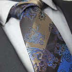 Samson Handcrafted Silk Tie // Blue + Brown