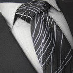 Gael Handmade Silk Tie // Black + White