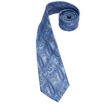 Natan Handcrafted Silk Tie // Light Blue