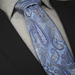 Natan Handcrafted Silk Tie // Light Blue