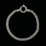 Solid Sterling Silver Spiga Chain Bracelet // 5mm
