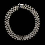 Sterling Silver Presidential Chain Bracelet // 9mm