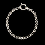 Sterling Silver Anchor Chain Bracelet // 6mm