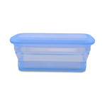 Minimal Silicone Container // Collapsible // Set of 2 // Blue (15.6oz)