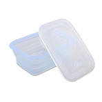 Minimal Silicone Container // Collapsible // Set of 2 // Clear (29.1oz)
