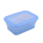 Minimal Silicone Container // Collapsible // Set of 2 // Blue (15.6oz)