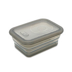 Minimal Silicone Container // Collapsible // Set of 2 // Gray (15.6oz)