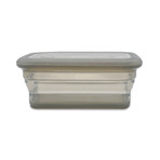 Minimal Silicone Container // Collapsible // Set of 2 // Gray (15.6oz)