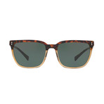 Burberry // Men's Square Sunglasses // Havana + Gray Green