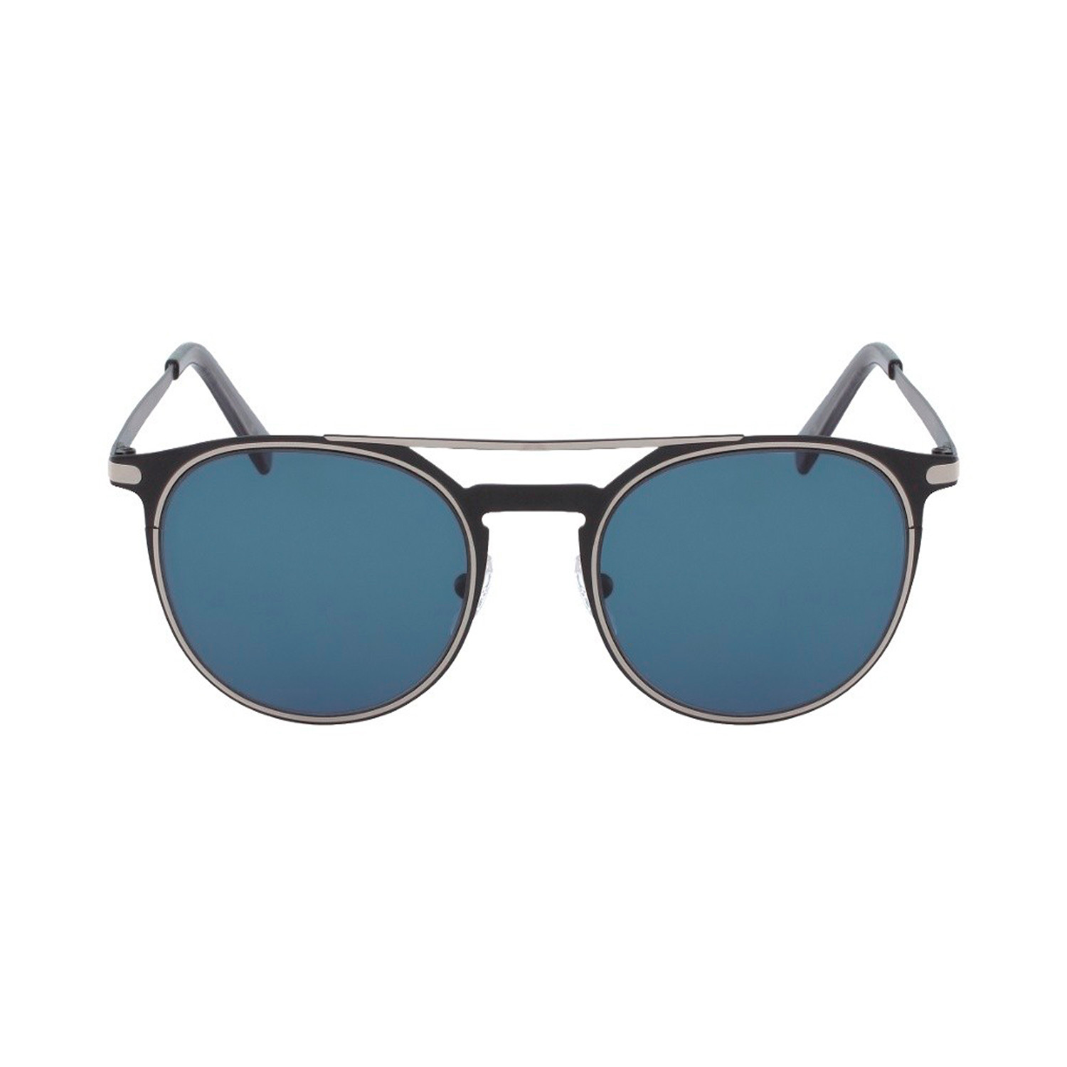Salvatore Ferragamo // Men's Modern Aviator Sunglasses // Matte Black