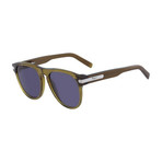 Salvatore Ferragamo // Men's Classic Sunglasses // Khaki + Blue