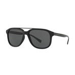 Burberry // Men's Top Bar Acetate Sunglasses // Matte Black + Gray