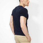 Round Neck Slim Fit Tee // Navy (M)