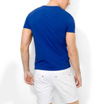 Round Neck Slim Fit Tee // Royal Blue (M)