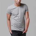 Round Neck Slim Fit Tee // Grey (M)