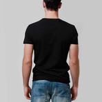 Round Neck Slim Fit Tee // Black (3XL)