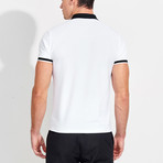 Edgy Contrast Polo // White (XL)