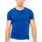 Round Neck Slim Fit Tee // Royal Blue (M)