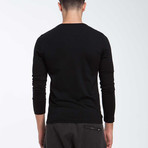 Crew Neck Long Sleeve Tee // Black (L)