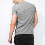 V Neck Slim Fit Tee // Grey (S)