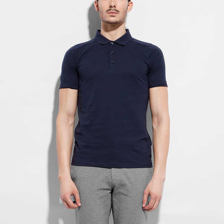 Cotton Plain Polo // Navy (XS)