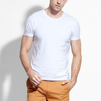 Round Neck Slim Fit Tee // White (XS)