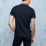 Two-Toned Collar Polo // Navy (XS)