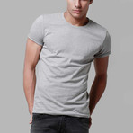 Round Neck Slim Fit Tee // Grey (M)