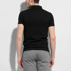 Cotton Plain Polo // Black (L)