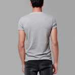 Round Neck Slim Fit Tee // Grey (M)