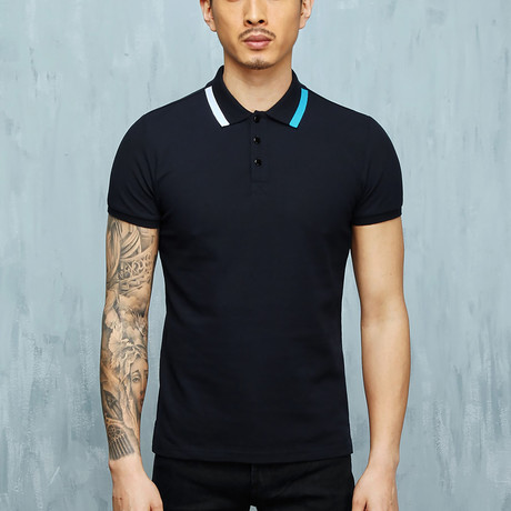 Funky Collar Polo // Navy (XS)