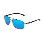 Lennox Sunglasses // Gunmetal Frame + Blue Lens